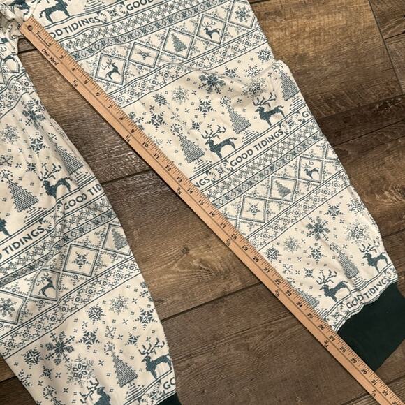 NWT Hearth & Hand Men's Good Tidings Union Suit Green Cream Size XL - Picture 4 of 11